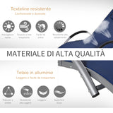 easycomfort easycomfort lettino prendisole in alluminio sedia sdraio da giardino in textilene con poggiatesta rimovibile
