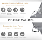 easycomfort easycomfort lettino prendisole in alluminio sedia sdraio da giardino in textilene grigio con poggiatesta rimovibile ean 8054144133003