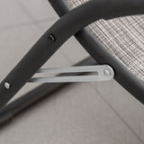 easycomfort easycomfort lettino prendisole pieghevole ergonomico da esterno in metallo e tessuto a rete 170x62x68cm grigio