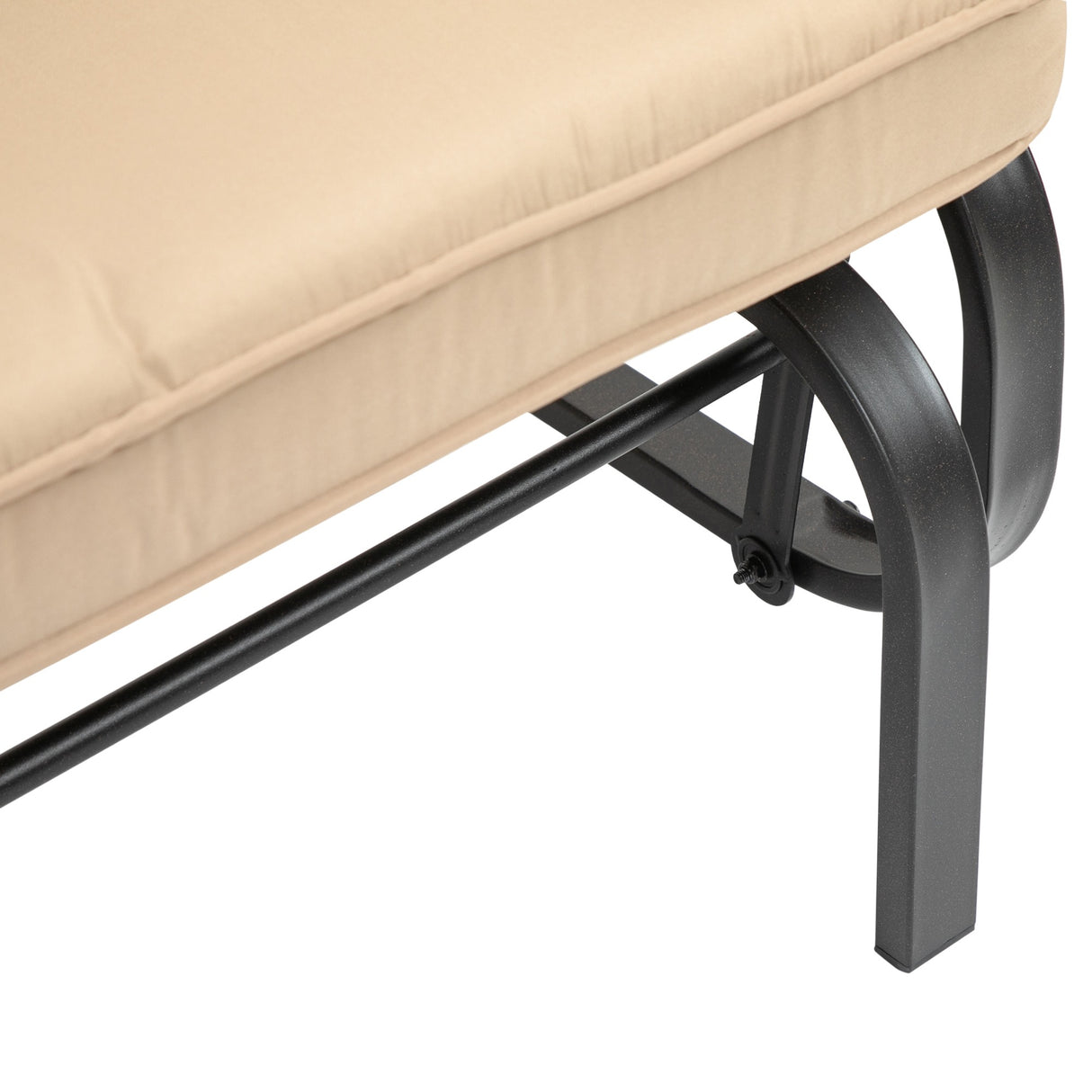 easycomfort easycomfort panchina a dondolo da giardino per 2 persone con cuscini per seduta e schienale 122x70x87cm khaki