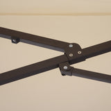 easycomfort easycomfort ombrellone doppio tettuccio da esterni anti uv 460 x 270 x 240beige marrone ean 8054111846356