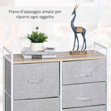 easycomfort easycomfort cassettiera con 5 cassetti pieghevoli e rimovibili in tessuto grigio ean 8054144134062