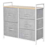 easycomfort easycomfort cassettiera con 5 cassetti pieghevoli e rimovibili in tessuto grigio ean 8054144134062