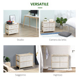 easycomfort easycomfort cassettiera con 6 cassetti in tessuto pieghevoli ed estraibili 59x28x70cm legnobeige