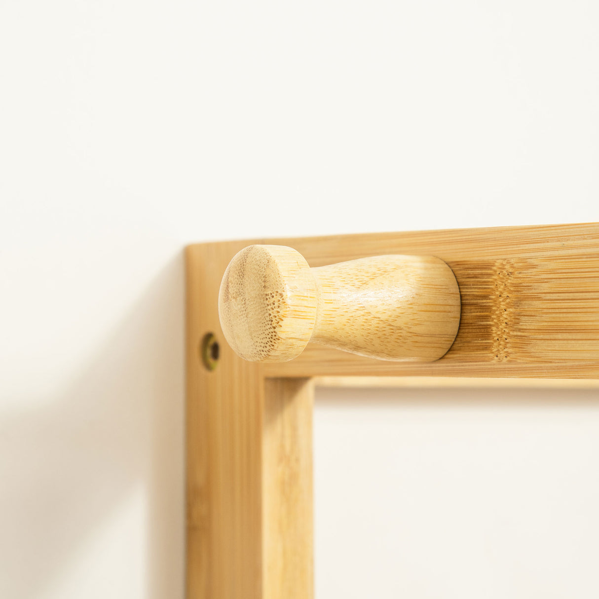 easycomfort easycomfort appendiabiti in legno di bambu da terra con ripiani 70x42x164cm colore legno