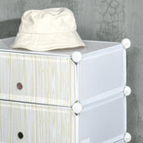 easycomfort easycomfort mobile scarpiera modulare salvaspazio 6 cubi 45x35x17cm in plastica pp e acciaio 45x36 5x108cm bianco