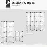 easycomfort easycomfort mobile scarpiera modulare salvaspazio 16 cubi 30x30x30 cm in acciaio e pp 125x32x125 cm trasparente