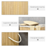 easycomfort easycomfort cesto portabiancheria a 2 sezioni 2 coperchi e capacita 100l con sacca interna removibile 62 5x37x60 5 cm