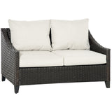 easycomfort easycomfort divano da giardino 2 posti in rattan pe divano da esterno con cuscini imbottiti e piedini regolabili 132x70x74cm marrone