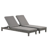 easycomfort easycomfort set 2 sdraio da giardino in pe rattan con cuscino imbottito grigio ean 8055776914077