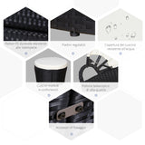 easycomfort easycomfort set componibile divano circolare da esterno in pe rattan nero e beige