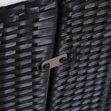 easycomfort easycomfort set componibile divano circolare da esterno in pe rattan nero e beige