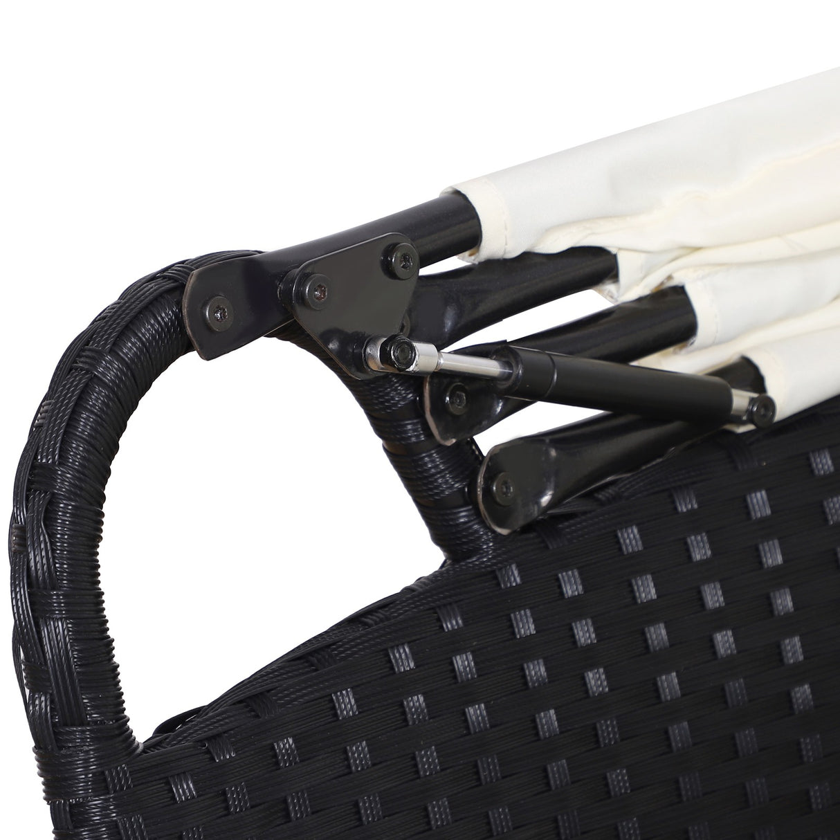 easycomfort easycomfort set componibile divano circolare da esterno in pe rattan nero e beige