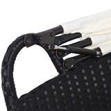 easycomfort easycomfort set componibile divano circolare da esterno in pe rattan nero e beige