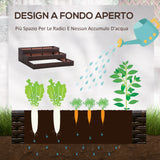 easycomfort easycomfort orto rialzato a 3 livelli in rattan sintetico senza fondo per piante e verdure 120x120x40cm grigio