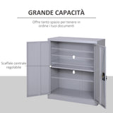 easycomfort easycomfort armadietto portadocumenti con chiusura di sicurezza in acciaio grigio 80x40x92.5cm ean 8054111848473