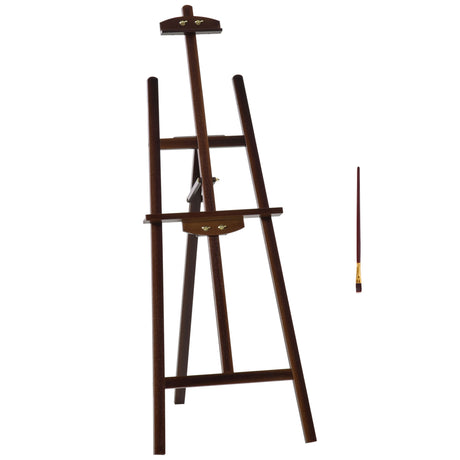 easycomfort easycomfort cavalletto pittura studio professionale altezza e inclinazione regolabili in legno marrone