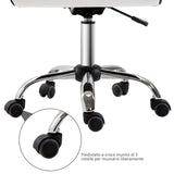 easycomfort easycomfort sedia girevole regolabile in pelle sintetica bianca 46x51x76 88cm ean 8054111848343