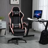 easycomfort easycomfort sedia da gaming rosa e nero con altezza regolabile e schienale reclinabile 65x65x121 129 cm