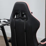 easycomfort easycomfort sedia da gaming rosa e nero con altezza regolabile e schienale reclinabile 65x65x121 129 cm