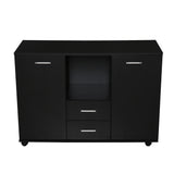 easycomfort easycomfort armadietto portastampante per lufficio con ruote a 360 in legno nero ean 8054111848787