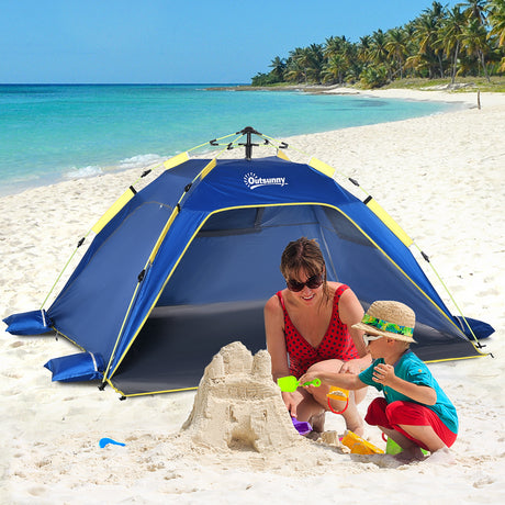 easycomfort easycomfort tenda da spiaggia pop up con finestre traforate e porta richiudibile ean 8054144132099