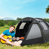 easycomfort easycomfort tenda da campeggio 3 4 persone due stanze con finestre borsa da trasporto 475x264x172cm nero