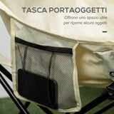easycomfort easycomfort sedia da campeggio pieghevole in tessuto oxford con tasca laterale e borsa da trasporto 61x54x66 cm