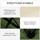 easycomfort easycomfort sedia da campeggio pieghevole in tessuto oxford con tasca laterale e borsa da trasporto 61x54x66 cm