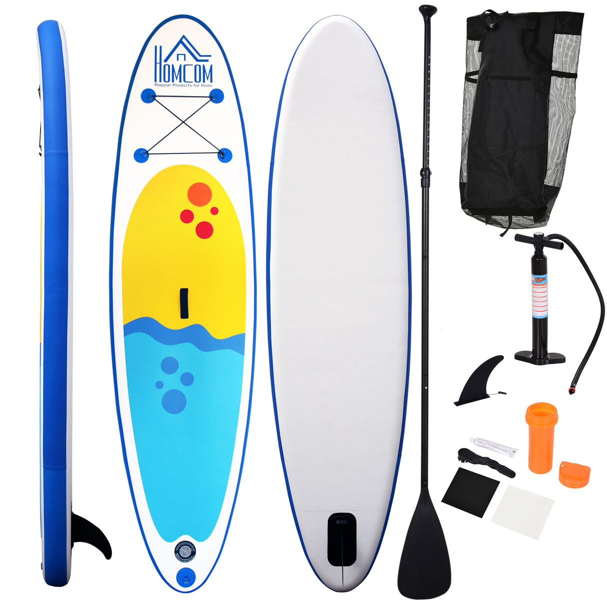 easycomfort easycomfort tavola gonfiabile sup stand up paddle con pagaia regolabile blu 305x76x10cm ean 8055776916408