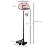 easycomfort easycomfort canestro da basket da esterno con supporto e altezza regolabile in acciaio