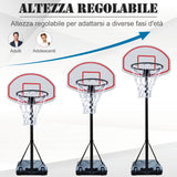 easycomfort easycomfort canestro da basket da esterno con supporto e altezza regolabile in acciaio
