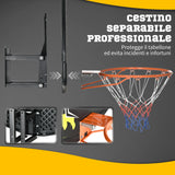 easycomfort easycomfort canestro basket per bambini e adulti da indoor e outdoor in acciaio e pe 110x90x70 cm nero e giallo