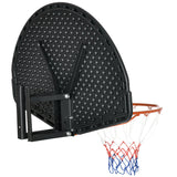 easycomfort easycomfort canestro basket per bambini e adulti da indoor e outdoor in acciaio e pe 110x90x70 cm nero e giallo