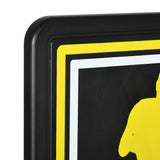 easycomfort easycomfort canestro basket per bambini e adulti da indoor e outdoor in acciaio e pe 110x90x70 cm nero e giallo