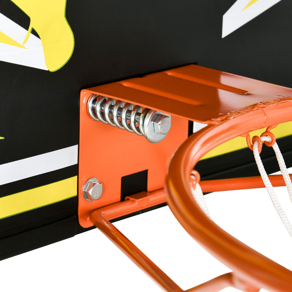 easycomfort easycomfort canestro basket per bambini e adulti da indoor e outdoor in acciaio e pe 110x90x70 cm nero e giallo