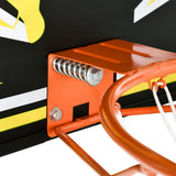 easycomfort easycomfort canestro basket per bambini e adulti da indoor e outdoor in acciaio e pe 110x90x70 cm nero e giallo