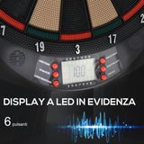 easycomfort easycomfort bersaglio a freccette elettronico in pp con 6 freccette e tabellone segna punti 44x39 5x 2 2cm nero