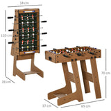 easycomfort easycomfort calcio balilla pieghevole in legno con 6 aste 18 giocatori e segnapunti 69x37x70cm