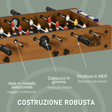 easycomfort easycomfort calcio balilla pieghevole in legno con 6 aste 18 giocatori e segnapunti 69x37x70cm