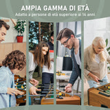 easycomfort easycomfort calcio balilla pieghevole in legno con 6 aste 18 giocatori e segnapunti 69x37x70cm