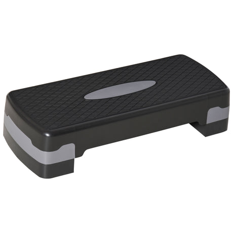 easycomfort easycomfort step fitness per allenamento a casa e palestra in pp con altezza regolabile 10cm e 15cm 68x29cm nero e grigio