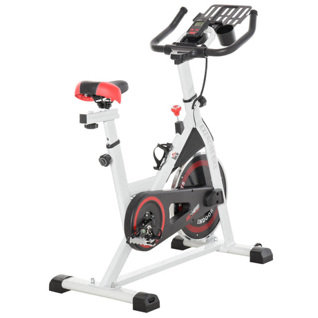 easycomfort easycomfort cyclette professionale cyclette da camera regolabile con schermo lcd e portabicchieri volano 8kg bianco ean 8055776910031