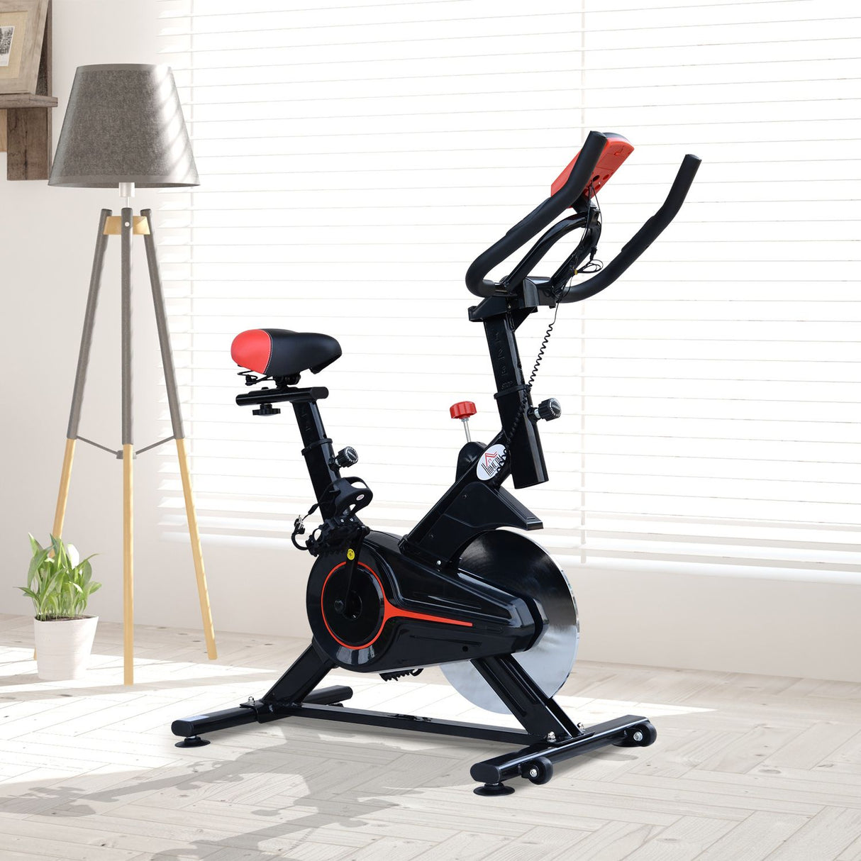 easycomfort easycomfort cyclette per allenamento aerobico con display lcd resistenza regolabile voltano 6 kg nero e rosso ean 8054144138374