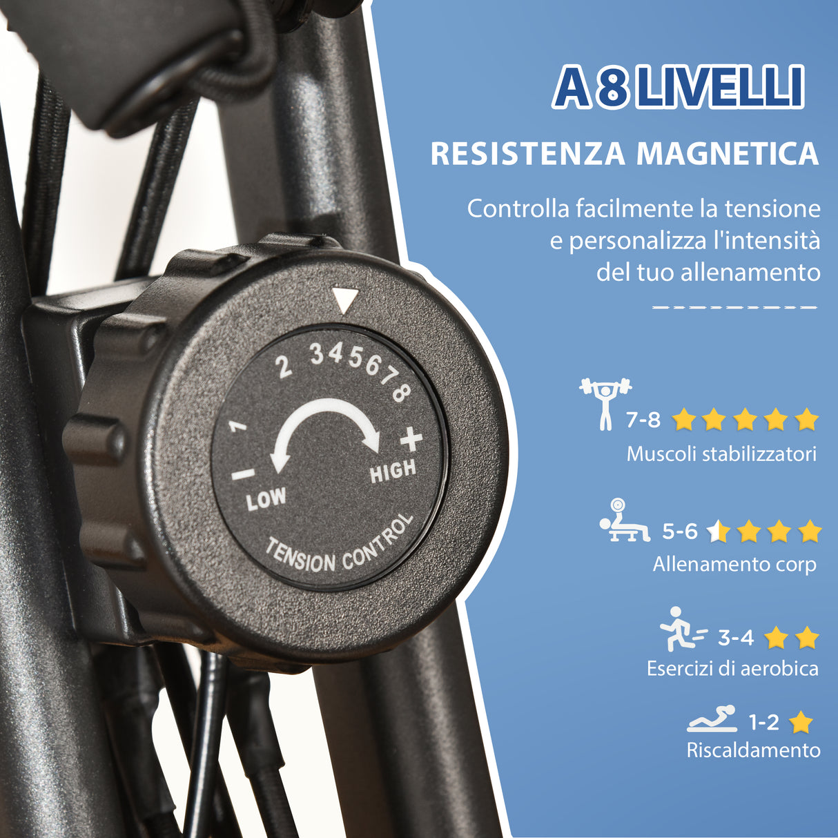 easycomfort easycomfort cyclette pieghevole 2 in 1 resistenza magnetica regolabile 8 livelli nero ean 8055776912271