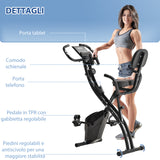 easycomfort easycomfort cyclette pieghevole 2 in 1 resistenza magnetica regolabile 8 livelli nero ean 8055776912271