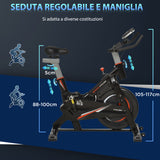 easycomfort easycomfort cyclette per allenamento cardio trainer con monitor lcd in acciaio nero ean 8055776913803