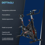 easycomfort easycomfort cyclette per allenamento cardio trainer con monitor lcd in acciaio nero ean 8055776913803
