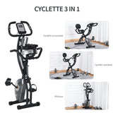 easycomfort easycomfort cyclette pieghevole con schienale bande elastiche e display lcd grigia ean 8054144138831