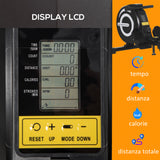 easycomfort easycomfort vogatore magnetico pieghevole per allenamento a casa volano regolabile su 8 livelli e monitor lcd 185x58x57cm nero